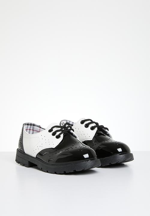 Pop Candy - Lace up shoes - black & white