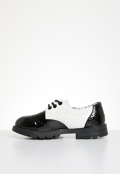 Pop Candy - Lace up shoes - black & white