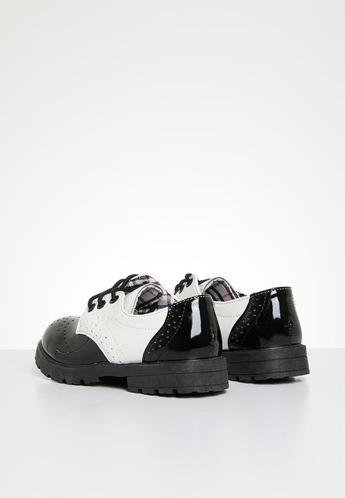 Pop Candy - Lace up shoes - black & white