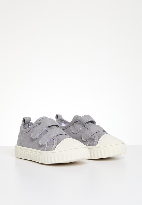Pop Candy - Twin velcro strap sneakers - grey