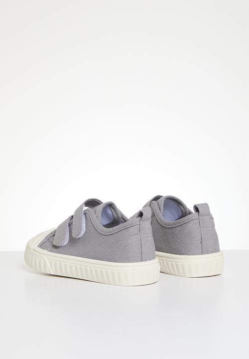 Pop Candy - Twin velcro strap sneakers - grey