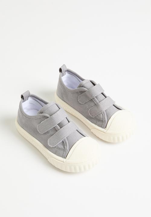 Pop Candy - Twin velcro strap sneakers - grey
