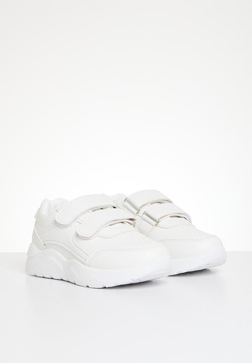 Pop Candy - Twin adjustable strap sneakers - white