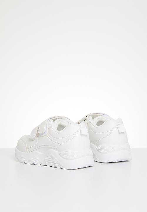 Pop Candy - Twin adjustable strap sneakers - white