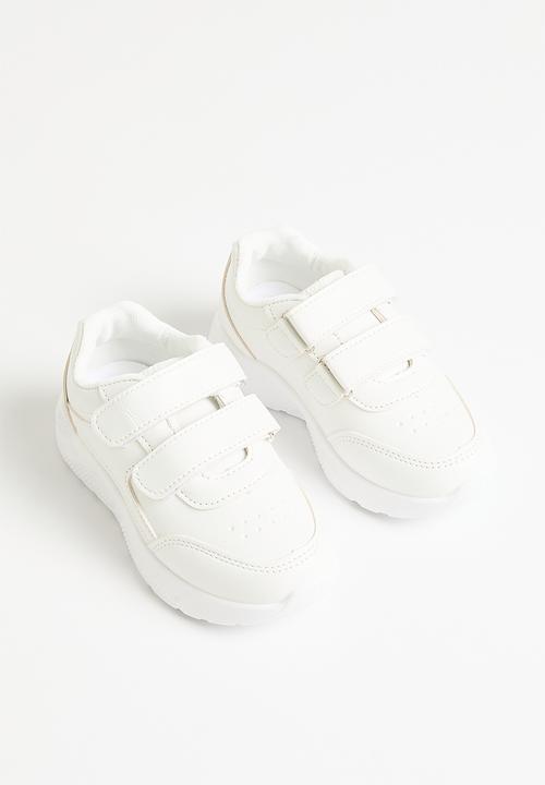 Pop Candy - Twin adjustable strap sneakers - white