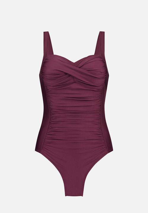Hunkemoller - Ocean shaping swimsuit - wine berry