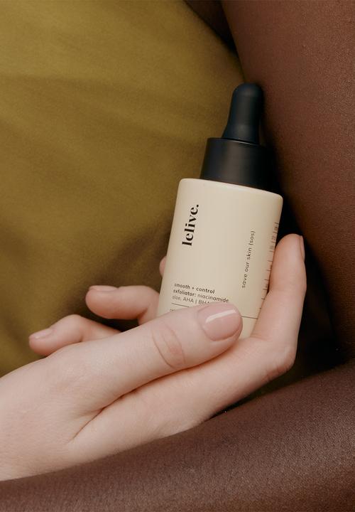 lelive. - save our skin (sos) - smooth + control exfoliating serum