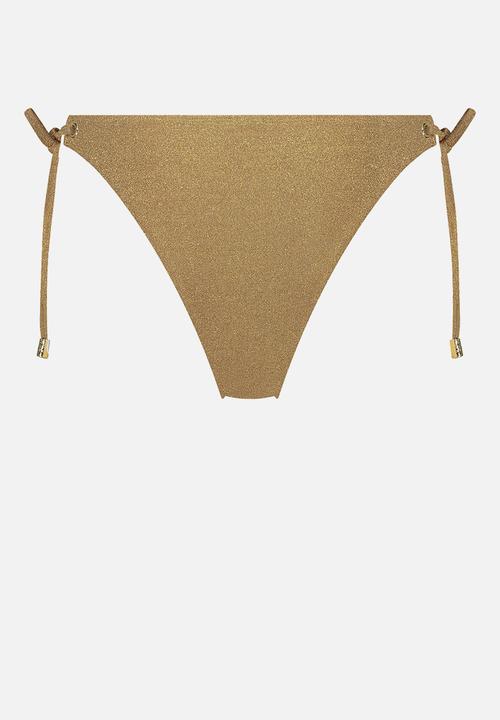 Hunkemoller - Goldie lurex cheeky t - gold