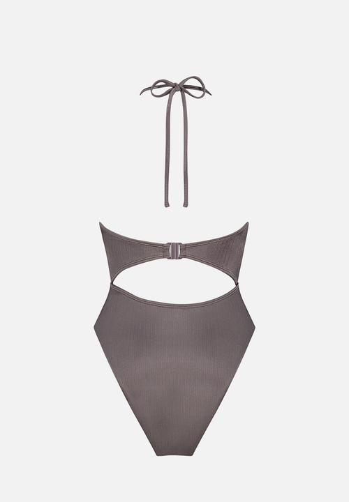 Hunkemoller - Luna shine cut out swimsuit - december sky