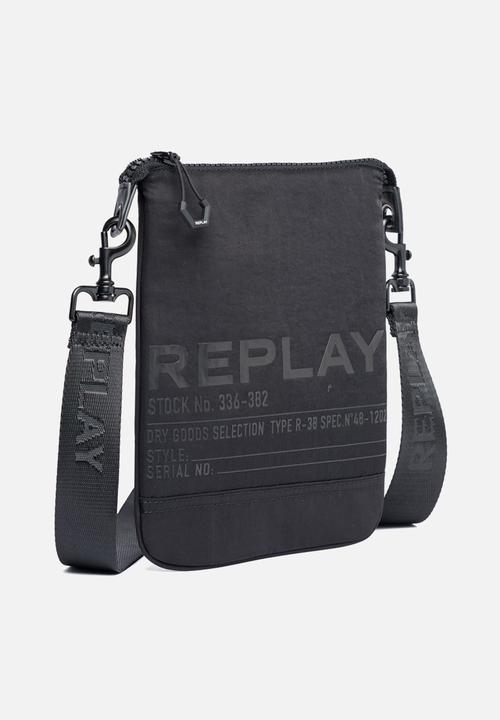 Replay - Crinkle nylon bag - black