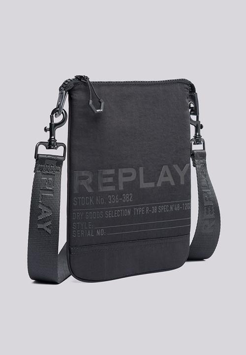 Replay - Crinkle nylon bag - black
