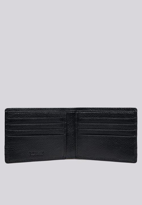 Replay - Hammered soft leather wallet/key case - black
