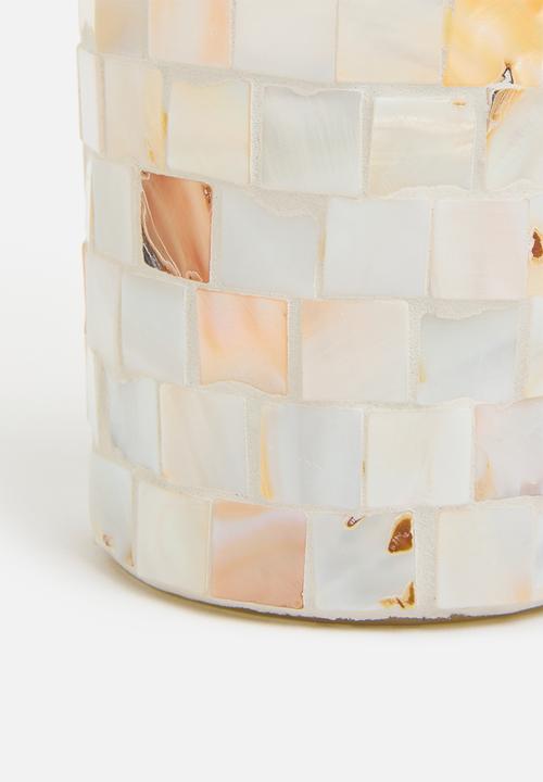 H&S - Shell inlay scented candle  - natural