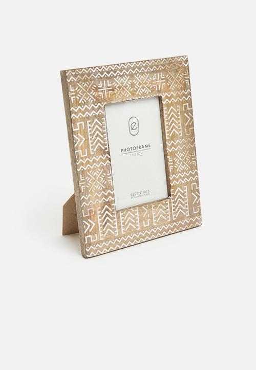 H&S - Chevron carved frame - natural