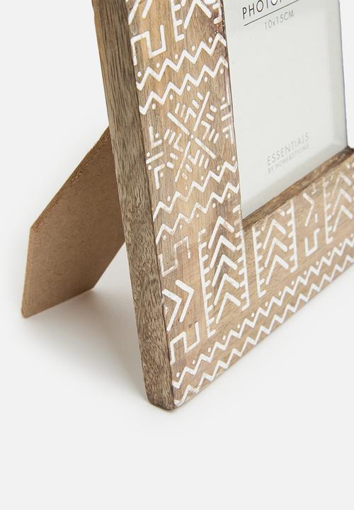 H&S - Chevron carved frame - natural