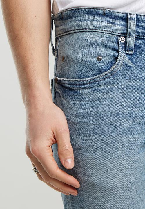 G-STAR - Revend FWD Skinny - antique faded ripped icecap