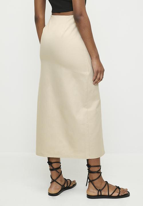 Superbalist - Twill wrap skirt - stone