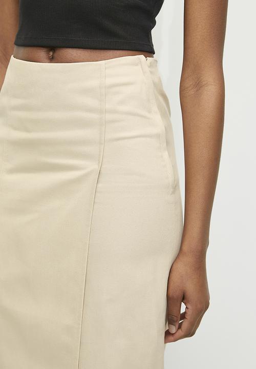 Superbalist - Twill wrap skirt - stone