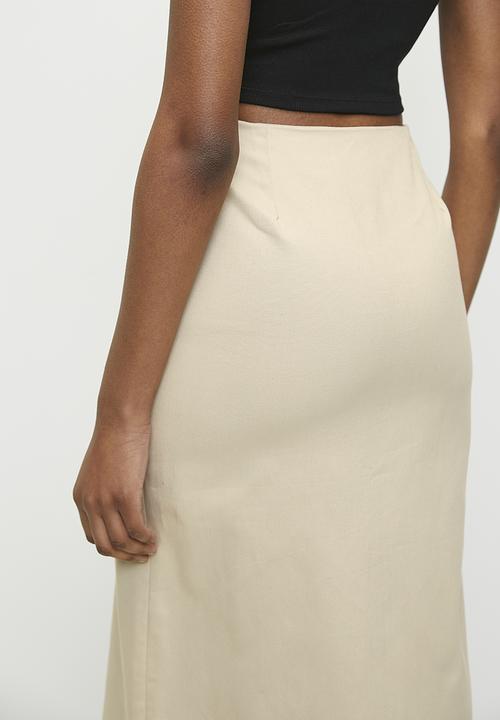 Superbalist - Twill wrap skirt - stone