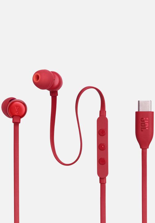JBL - JBLT310CRED USB Type-C In-ear Headphones - Red 