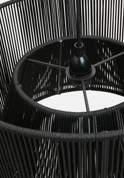 Sixth Floor - Polybraid pendant - black