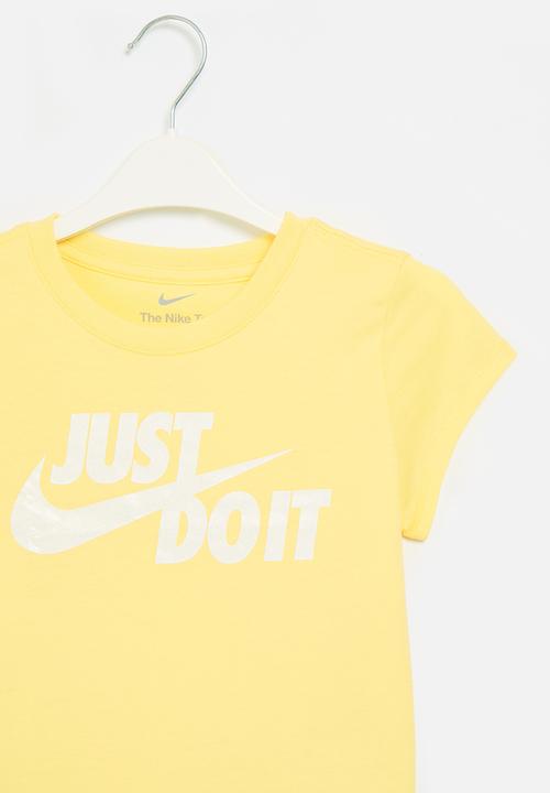Nike - Nkg jdi swoosh split short sleeve tee - soft yellow