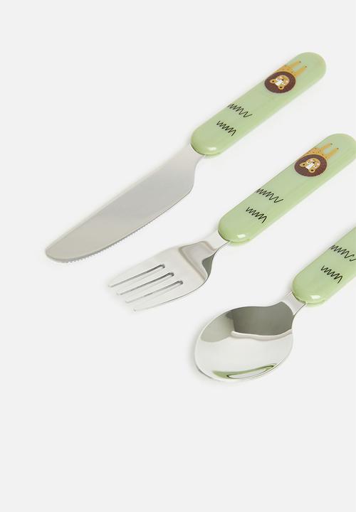 Excellent Houseware - Lion cutlery set of 3 - green