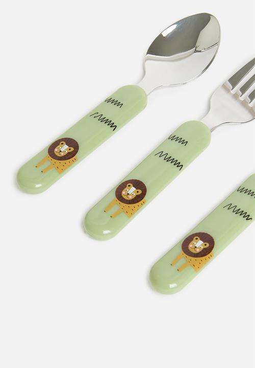 Excellent Houseware - Lion cutlery set of 3 - green