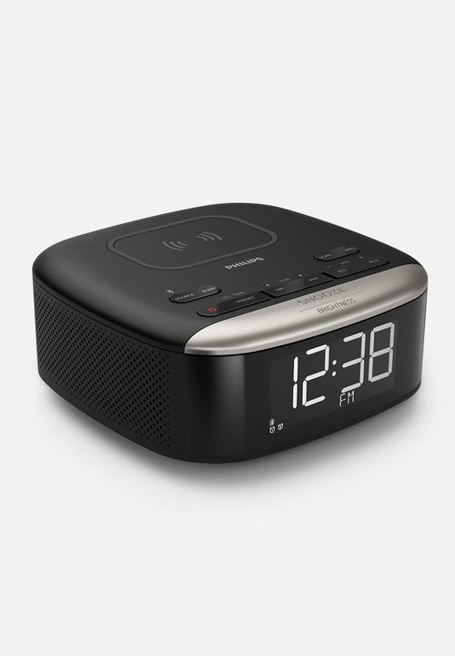 Philips - QI Charge bt clock radio - Black