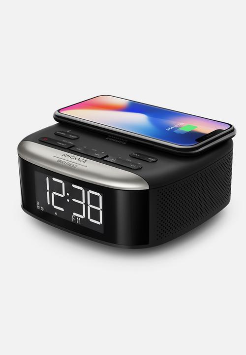 Philips - QI Charge bt clock radio - Black