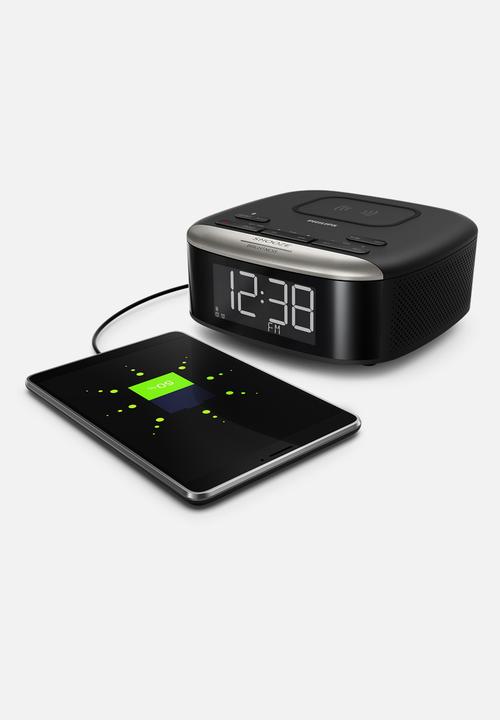 Philips - QI Charge bt clock radio - Black