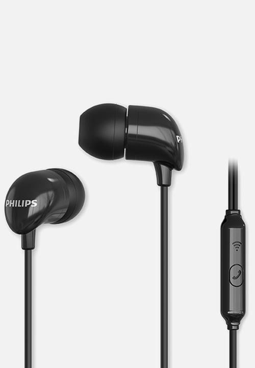 Philips - Bk_in ear jell bud+mic - black