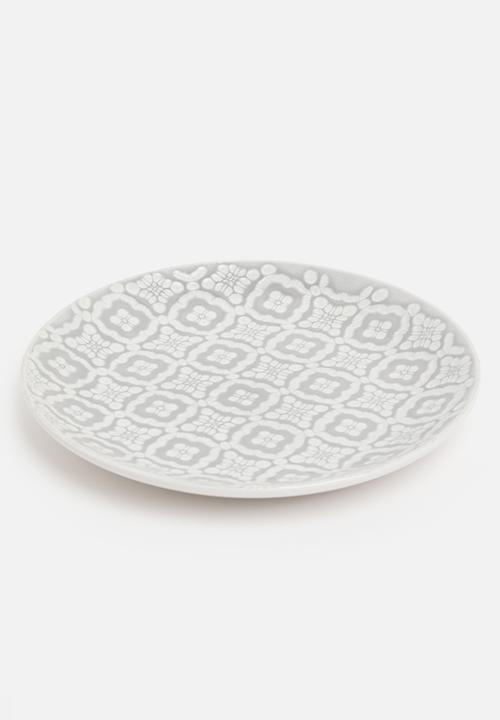 Sixth Floor - Loco dinner plate set of 4 - Grey