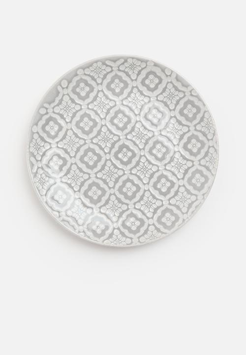 Sixth Floor - Loco dinner plate set of 4 - Grey