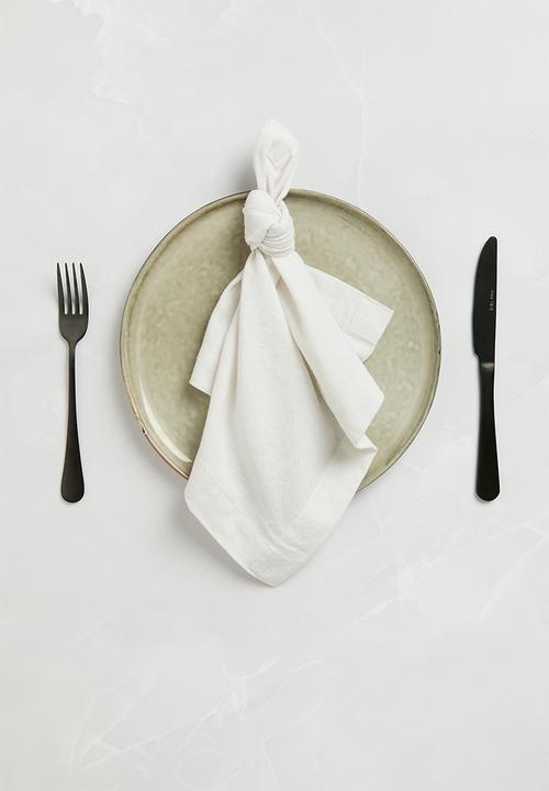 Excellent Houseware - Amani Napkin Set - White