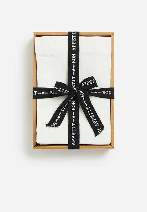 Excellent Houseware - Amani Napkin Set - Ivory