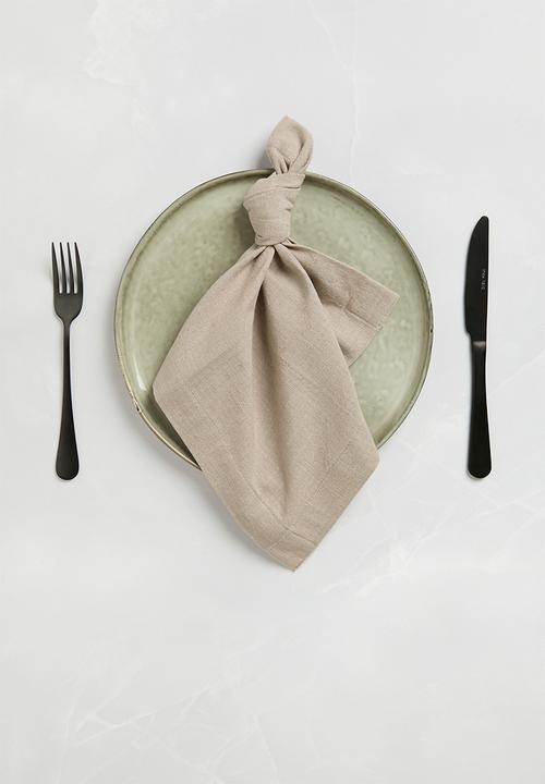 Excellent Houseware - Amani Napkin Set - Taupe