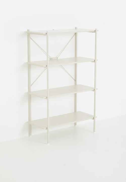 Sixth Floor - Marlo 4 tier shelf unit - neutral