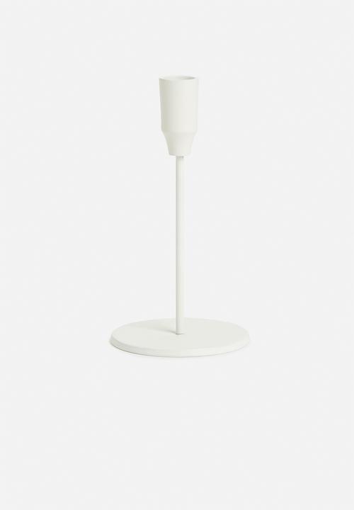 H&S - Elli dinner candle holder set of 2 - creme
