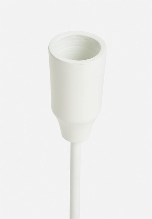 H&S - Elli dinner candle holder set of 2 - creme