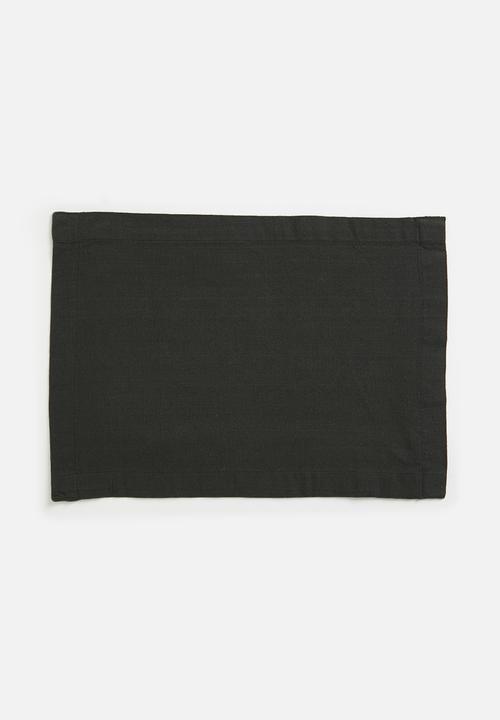 Excellent Houseware - Amani placemat set - black 
