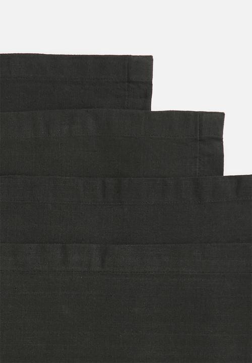 Excellent Houseware - Amani placemat set - black 