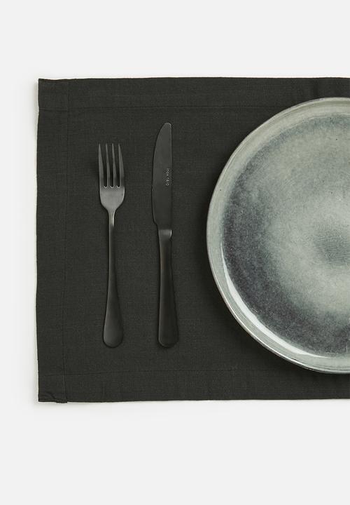 Excellent Houseware - Amani placemat set - black 