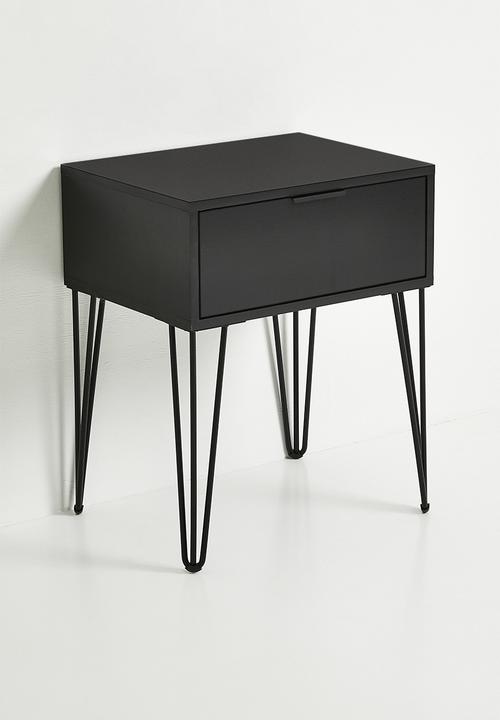 Me&Co - Lucca Bedside Cabinet - Black