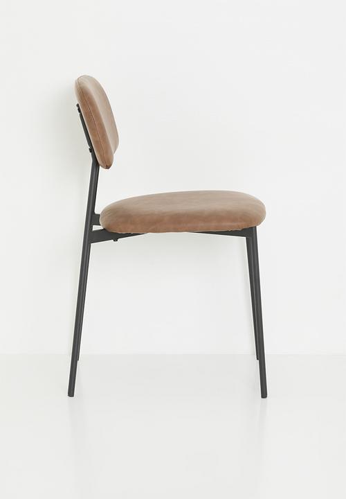 Sixth Floor - Weston pu dining  chair set of 2-Tan