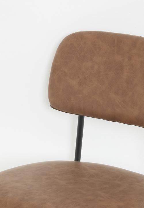 Sixth Floor - Weston pu dining  chair set of 2-Tan