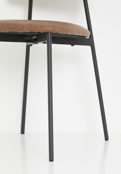 Sixth Floor - Weston pu dining  chair set of 2-Tan