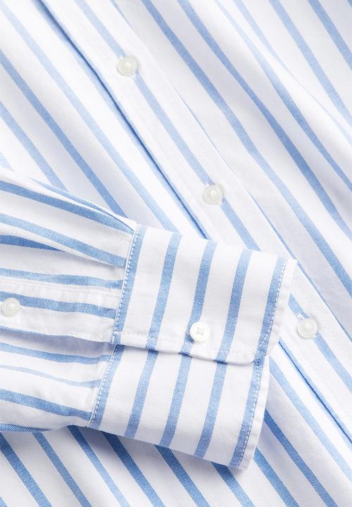H&M - Oxford shirt - White Blue striped