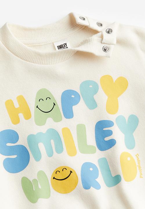 H&M - 2-piece sweatshirt set - white multi