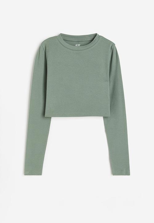 H&M - Long-sleeved jersey top - green